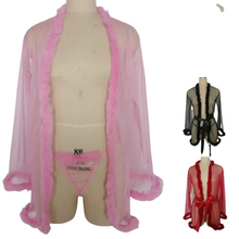 Load image into Gallery viewer, Sexy Short Lace Kimono Robe Sheer