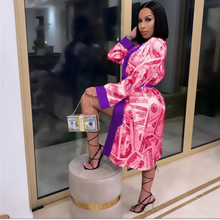 Load image into Gallery viewer, Sexy Women's Dollars Money Print Silky Robes