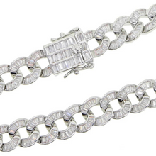 Load image into Gallery viewer, CZ Baguette Cubin Link Anklet