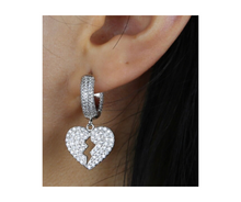 Load image into Gallery viewer, Heart 925 Sterling Sliver Earrings
