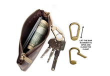 Load image into Gallery viewer, Luxury Zip Key Chain Pouch