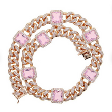 Load image into Gallery viewer, Luxury Pink Diamond Cubic Zirconia Necklace