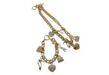 Load image into Gallery viewer, Gold Charm Necklace Set