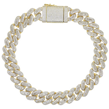 Load image into Gallery viewer, 20mm Baguette Prong Cuban Link Necklace