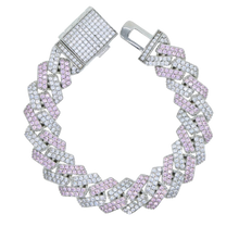 Load image into Gallery viewer, LUXE Diamond Sliver & Rose Bracelet