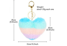 Load image into Gallery viewer, Heart Fur Key Chain