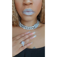 Load image into Gallery viewer, 20mm Baguette Prong Cuban Link Necklace