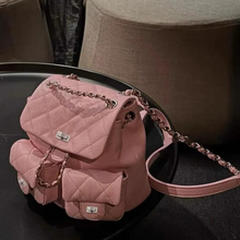 Load image into Gallery viewer, Pink Luxe Diamond Mini Backpack
