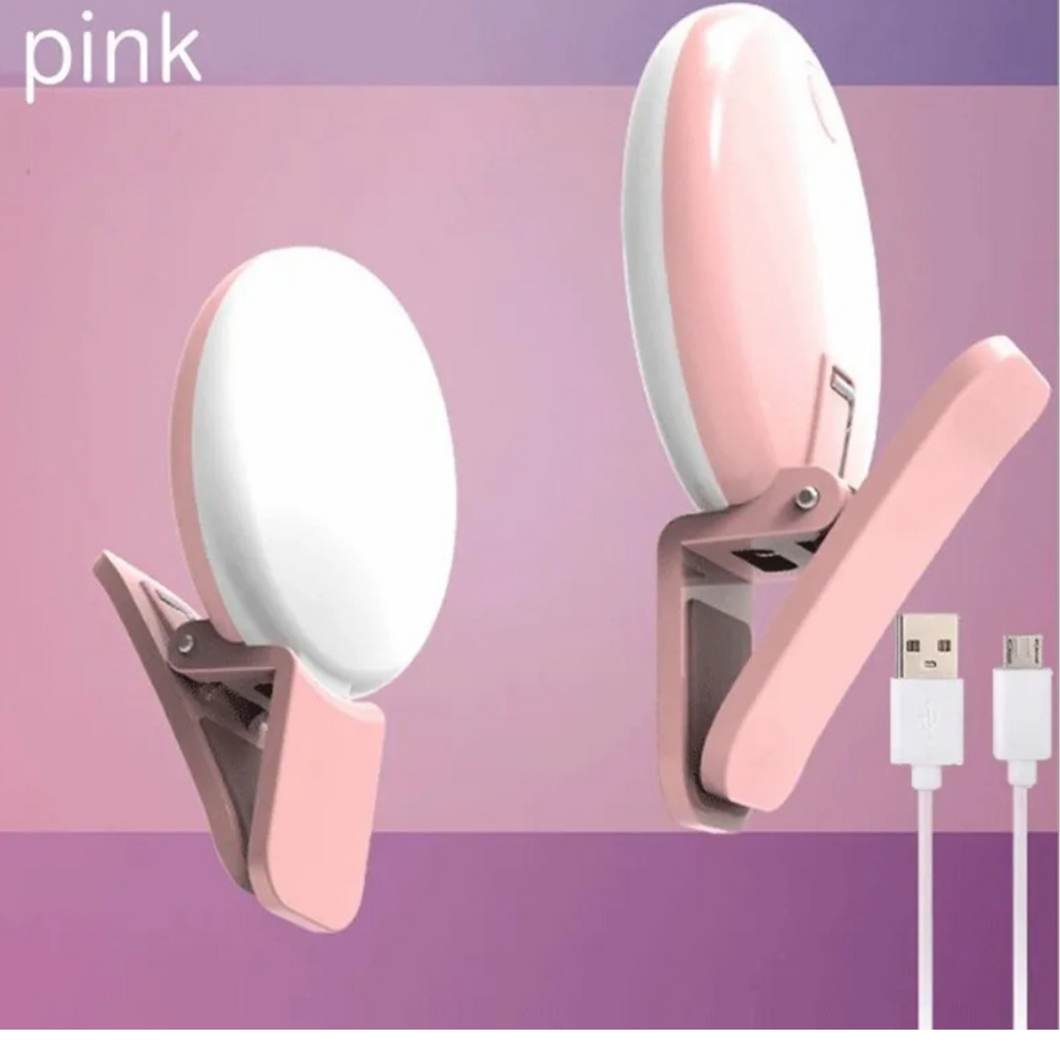 Mini Pink Phone Ring Light
