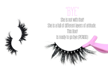Load image into Gallery viewer, Pink With Attitude Eyelash Collection "BYE"
