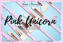 Load image into Gallery viewer, Pink 10pc Unicorn Makeup Brush
