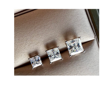 Load image into Gallery viewer, Square 925 Sterling Sliver Earrings
