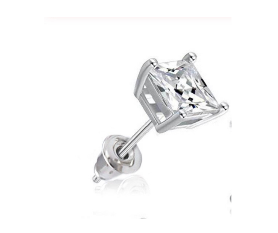 Square 925 Sterling Sliver Earrings