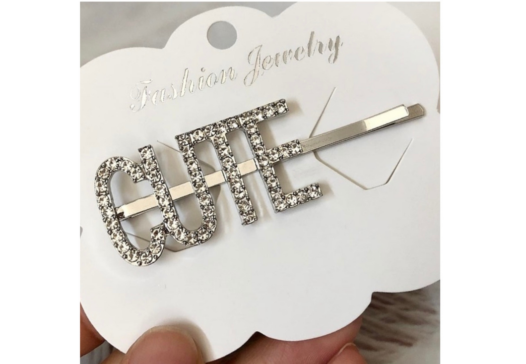 Cute Glitter Sparkly Rhinestone Hair Clips