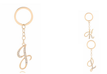 Load image into Gallery viewer, Initial Rhinestone Key Chain
