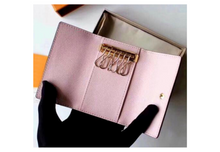Load image into Gallery viewer, Luxury Pink LV Inspired Key Wallet
