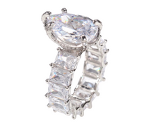 Load image into Gallery viewer, Gorgeous Sliver Big Pear Shaped 5A Cubic Zirconia Ring
